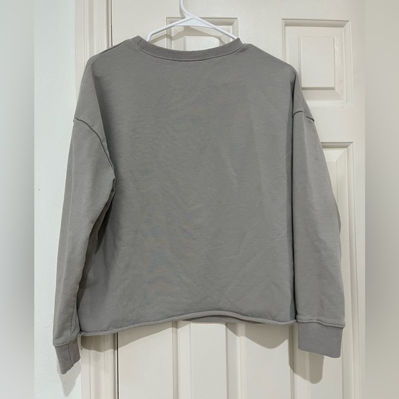 Roolee Smiley Face Gray Sweatshirt size small - Picture 4 of 5